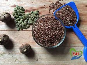 Flax seeds and goron tula pumpkin seeds