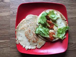 Pancakes and Vegetables school time breakfast