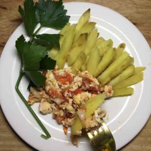 Steamed Potato And Eggs school time breakfast