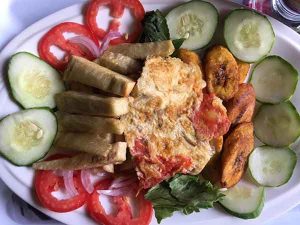 Yam, Plantain And Vegetables school time breakfast