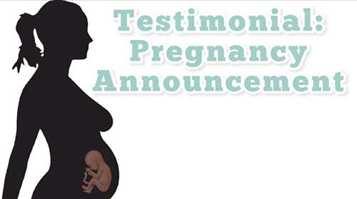 Pregnancy announcement from fertility coaching programme