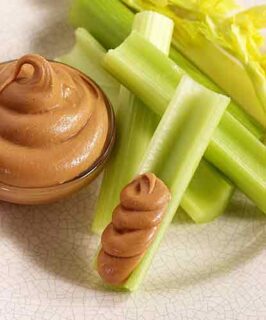 celery and almond butter snack