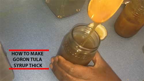 how to make goron tula syrup thick