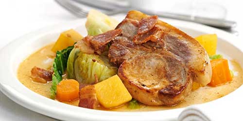 coddled pork cabbage and potato irish dish