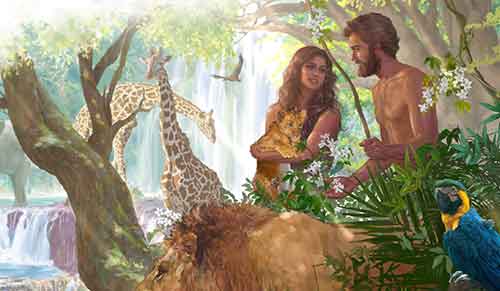 Adam and Eve in the biblical story of creation