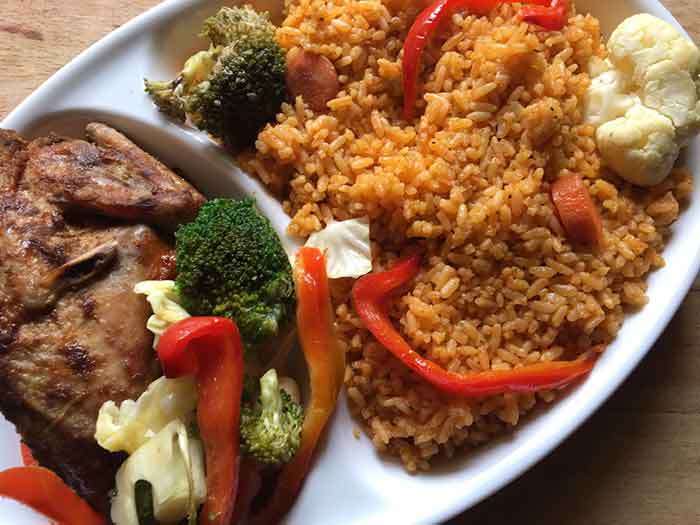 Ghana Jollof Rice and Ghana foods