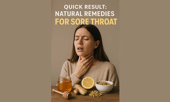 Image depicting natural remedy for sore throat